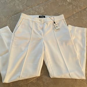 NWT Express White High Rise Ankle Pants (4R)